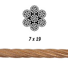 3/16" 7x19 Phosphorus Bronze Cable 
