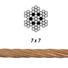 1/8" 7x7 Phosphorus Bronze Cable 