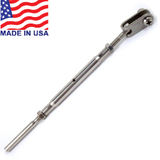 Traditional Handy Crimp Toggle Jaw Turnbuckle - 3/16" - 14TTCLL316A 