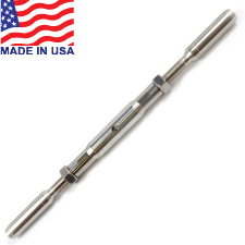 Traditional Swage to Swage Turnbuckle (Short Barrel) - 3/16" - 14TT2LL316SS 