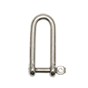 1/4" Stainless Steel Long Screw Pin 'D' Shackle 