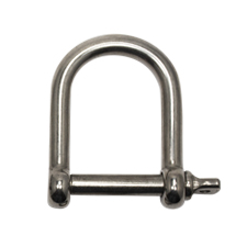 3/8" Stainless Steel Wide Screw Pin 'D' Shackle 