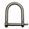 1/2" Stainless Steel Wide Screw Pin 'D' Shackle 