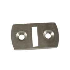 Cable Brace Floor Plates (straight) Brushed 316 S/S 