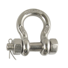 3/8" Stainless Steel  Bolt Type Anchor Shackle 