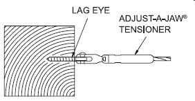 lag eye, adj tensioner