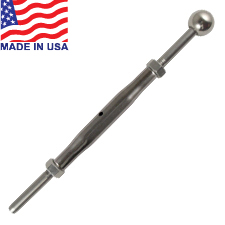 Classic Ball End Turnbuckle (Short Barrel) (1/8") - 19-314-10BS 