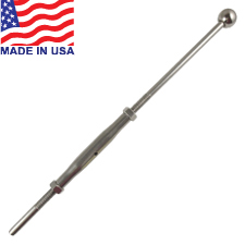 Classic Ball End Turnbuckle (Short Barrel) (1/8") (3-1/2" Post) - 19-314-10BS-L 