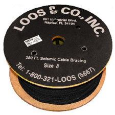 1/4" Seismic Cable, Black, 250ft. Spool - BL8-CBL 