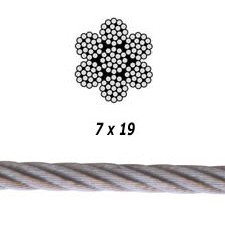 1/4" 7x19 Galvanized Steel Cable 