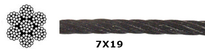 Black Powder Coated Wire Rope