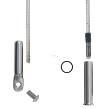 Cable Railing Assemblies - 6300 Series 2" long Receiver 