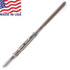 Traditional Lag Stud Turnbuckle (Short Barrel) - 1/8" - 14TT2LL18L 