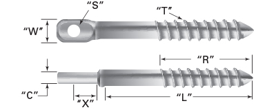 Eye Bolt - Welded Schematic