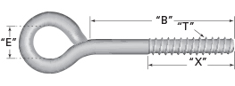 Eye Bolt - Welded Schematic