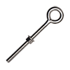 1/2" x 6" Stainless Steel Plain Eye Bolt (Welded)