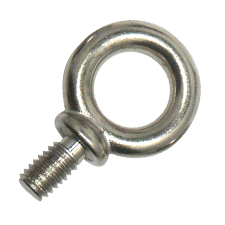 Shoulder Type Machinery Eye Bolt - 3/8" x 11/16"  (Stainless Steel) 