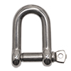 1/2" Stainless Steel Screw Pin 'D' Shackle 