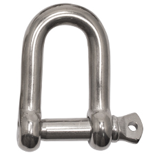 5/8" Stainless Steel Screw Pin 'D' Shackle 
