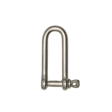 5/32" Stainless Steel Long Screw Pin 'D' Shackle 