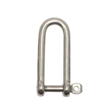 1/4" Stainless Steel Long Screw Pin 'D' Shackle 