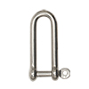 5/16" Stainless Steel Long Screw Pin 'D' Shackle 