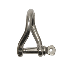 1/4" Stainless Steel  Screw Pin Twisted Anchor Shackle 