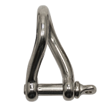 5/16" Stainless Steel  Screw Pin Twisted Anchor Shackle 