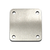 Stainless Steel Base Plate 4" x 4" x 1/4" - Brushed Finish 