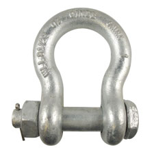 1" Bolt Type Anchor Shackle (Galvanized) 