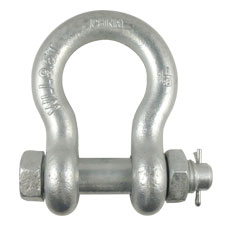 1-1/8" Bolt Type Anchor Shackle (Galvanized) 